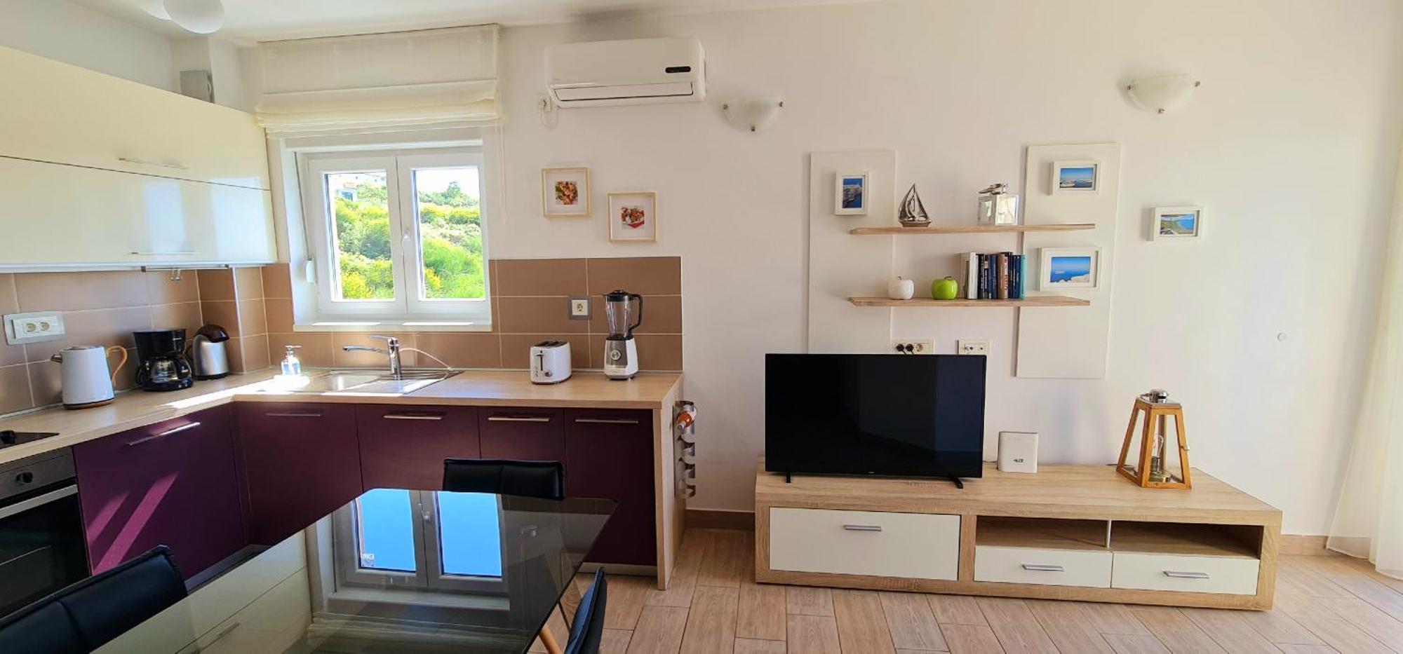 Apartments Nicolas - Beach & Sea 10M Away - Amazing Sea View! Rtina Ruang foto